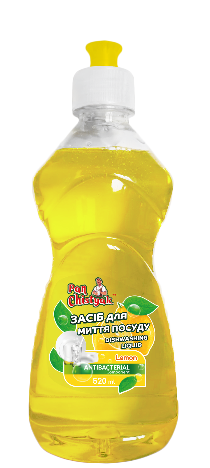 Засіб для миття посуду з ароматом лимону ТМ "Pan Chistyak", 0,5 л